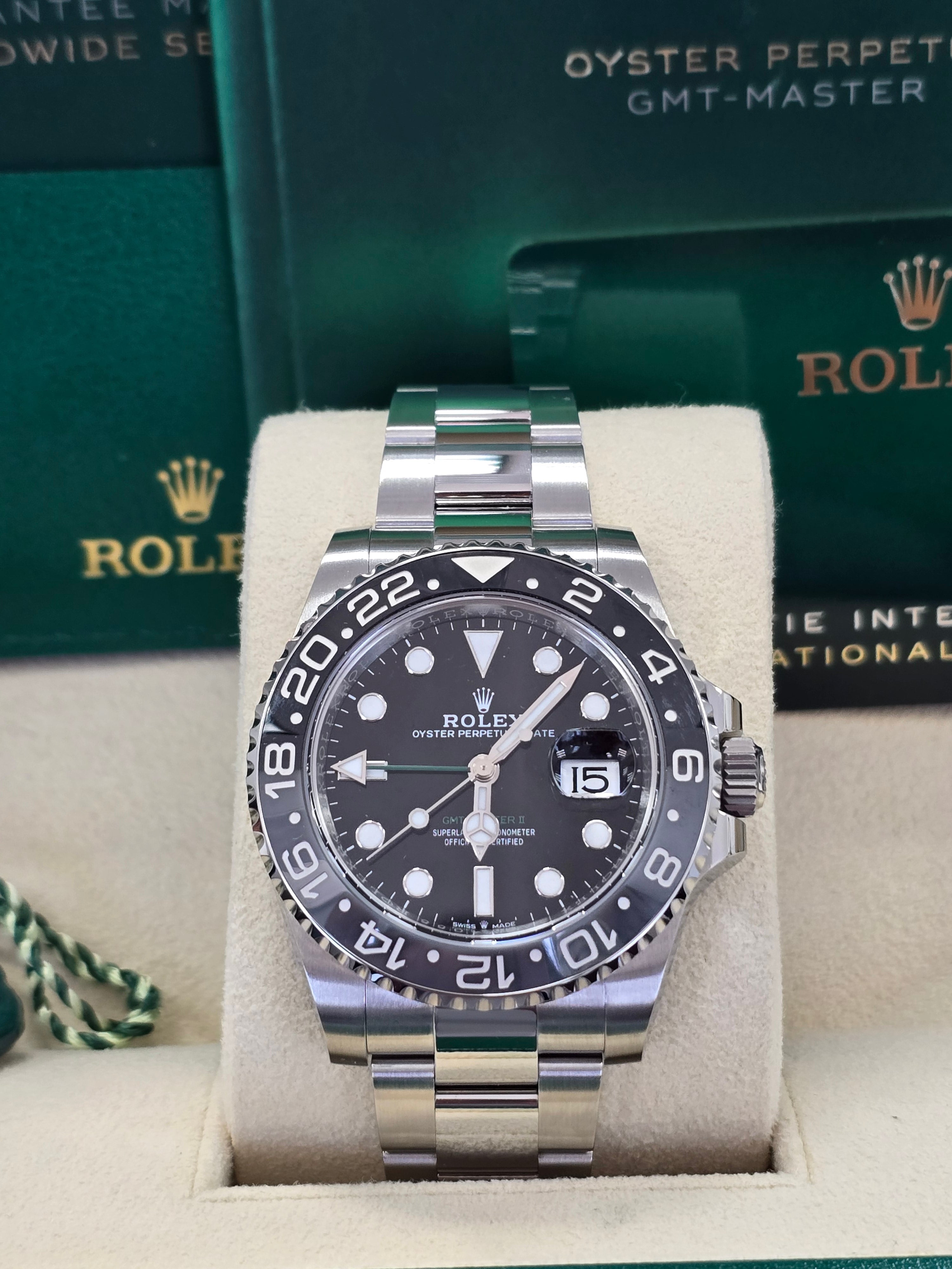 Rolex GMT-Master II "Bruce Wayne" 40mm Black Dial Black Bezel Oyster Bracelet
