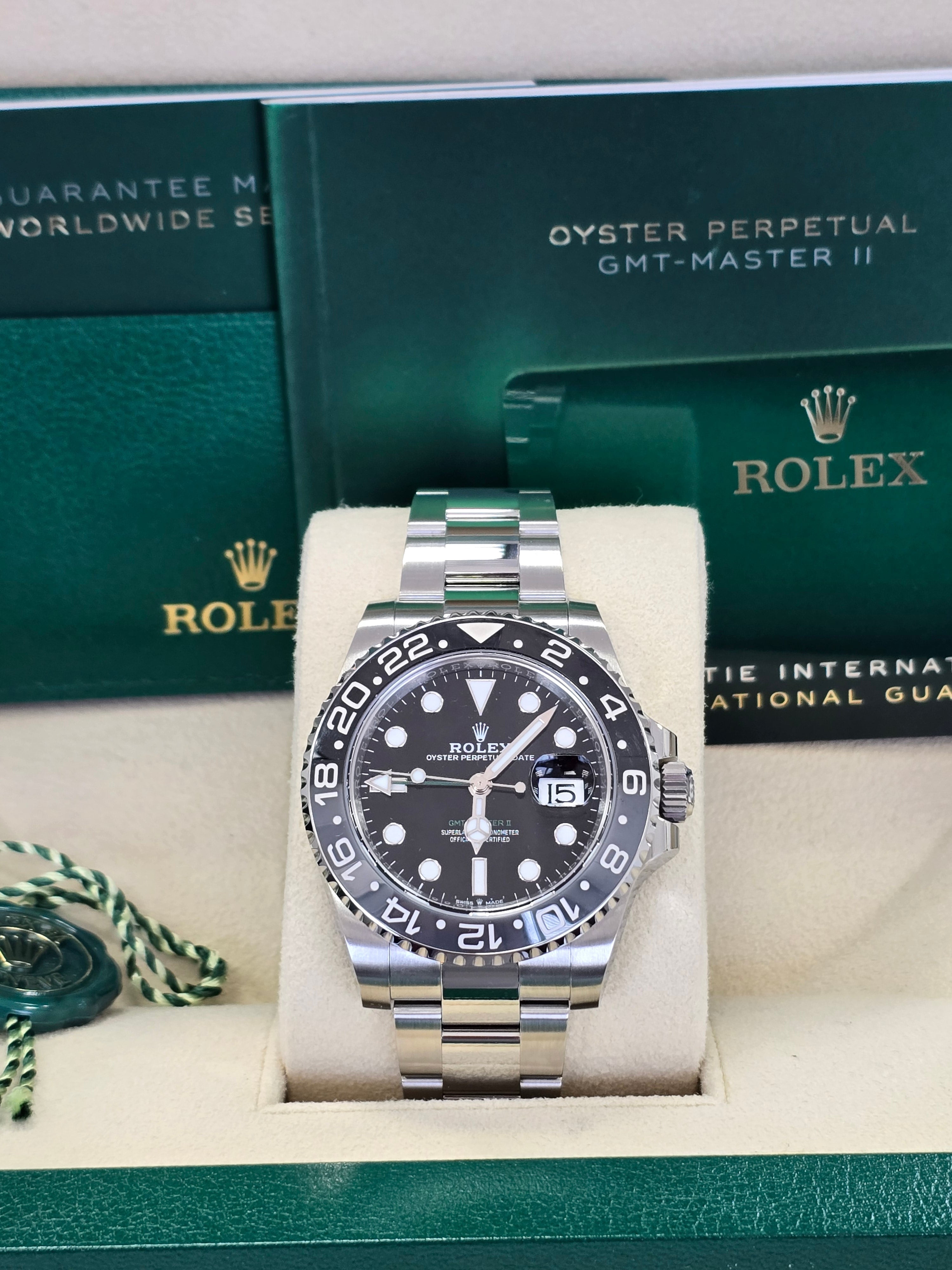 Rolex GMT-Master II "Bruce Wayne" 40mm Black Dial Black Bezel Oyster Bracelet
