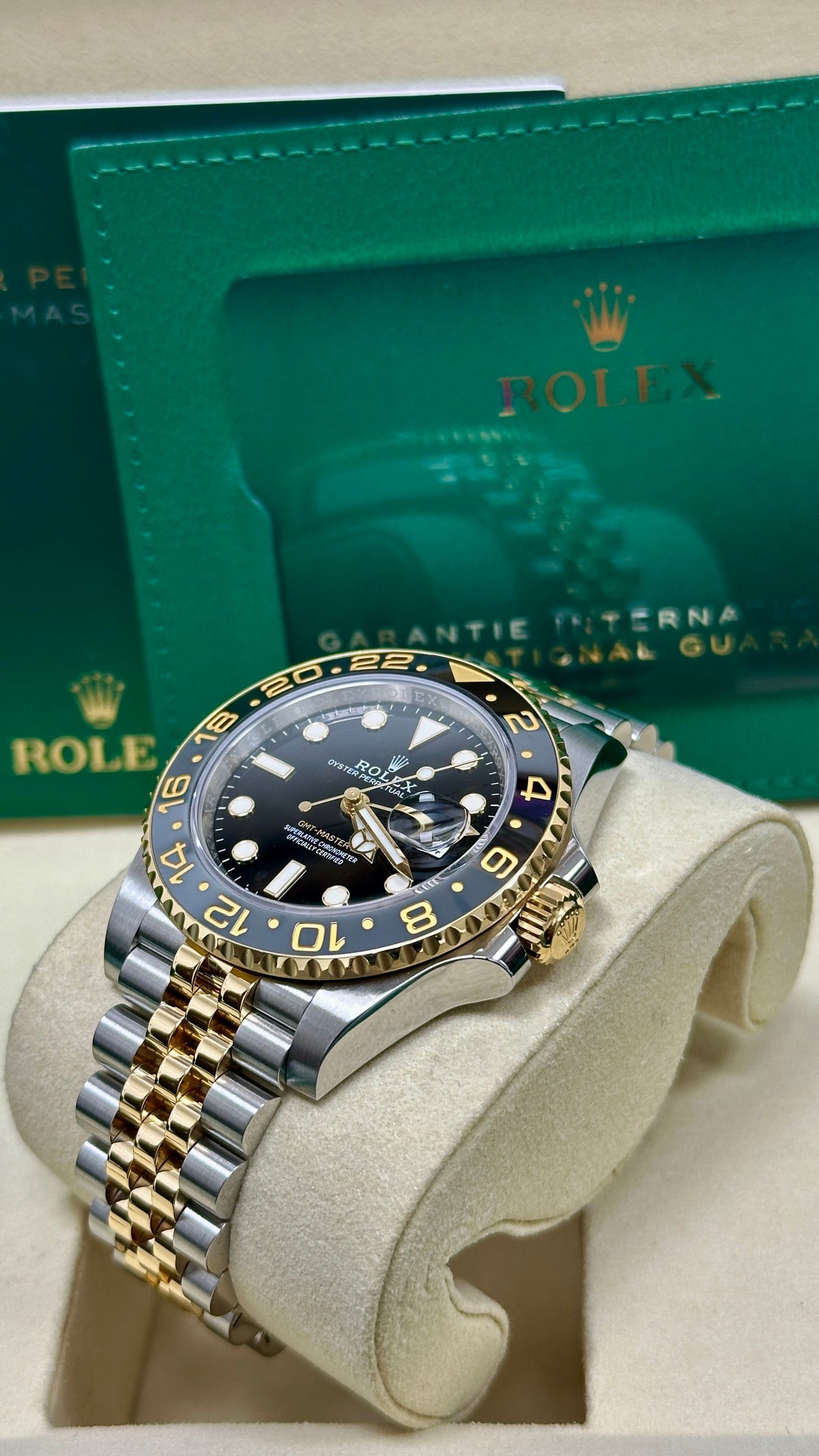Rolex GMT-Master II "Bumblebee / Zombie" 40mm Two-Tone Yellow Gold Black Dial