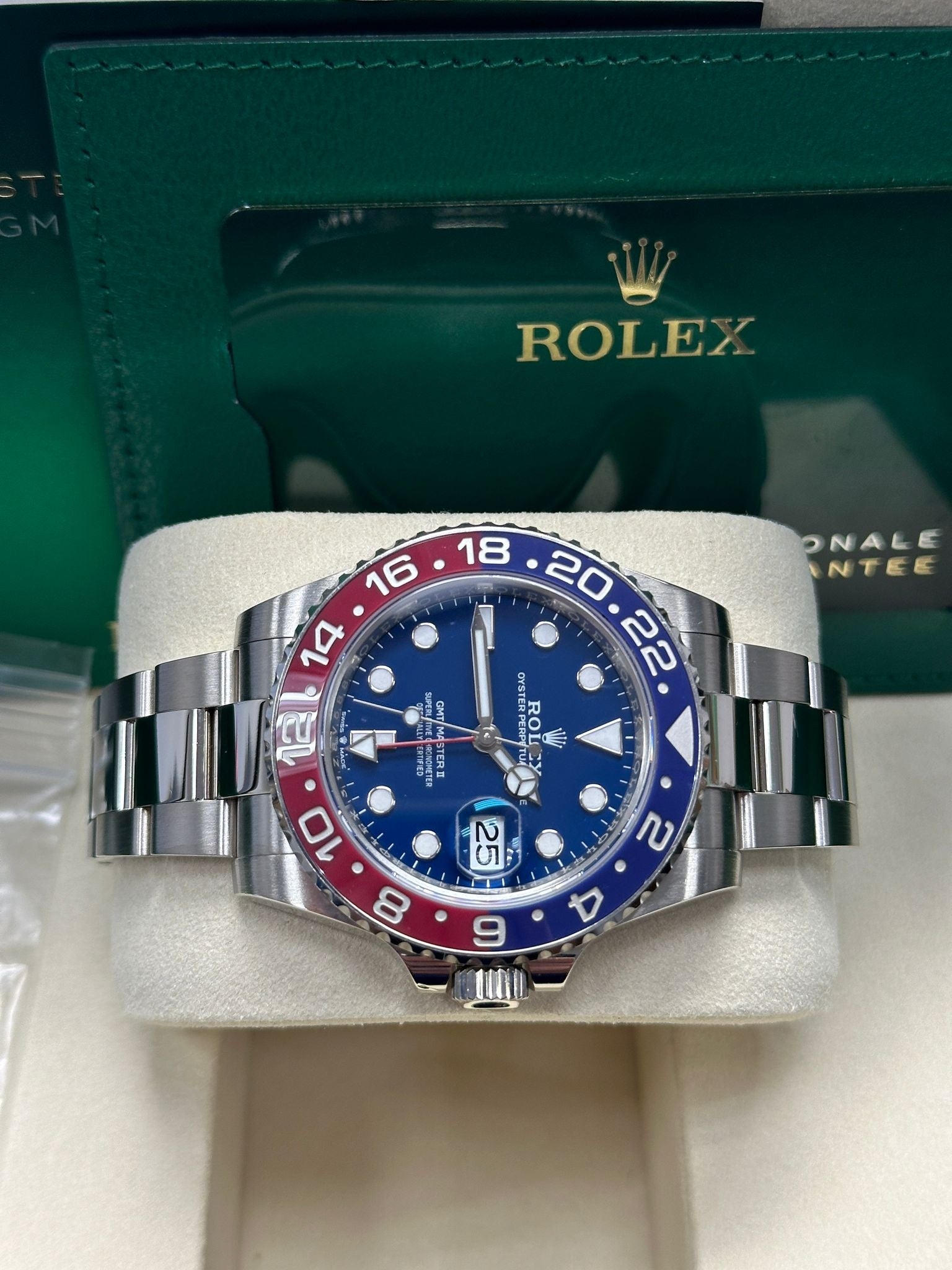 Rolex GMT-Master II "Pepsi" 40mm White Gold Blue Dial Blue and Red Bezel Oyster