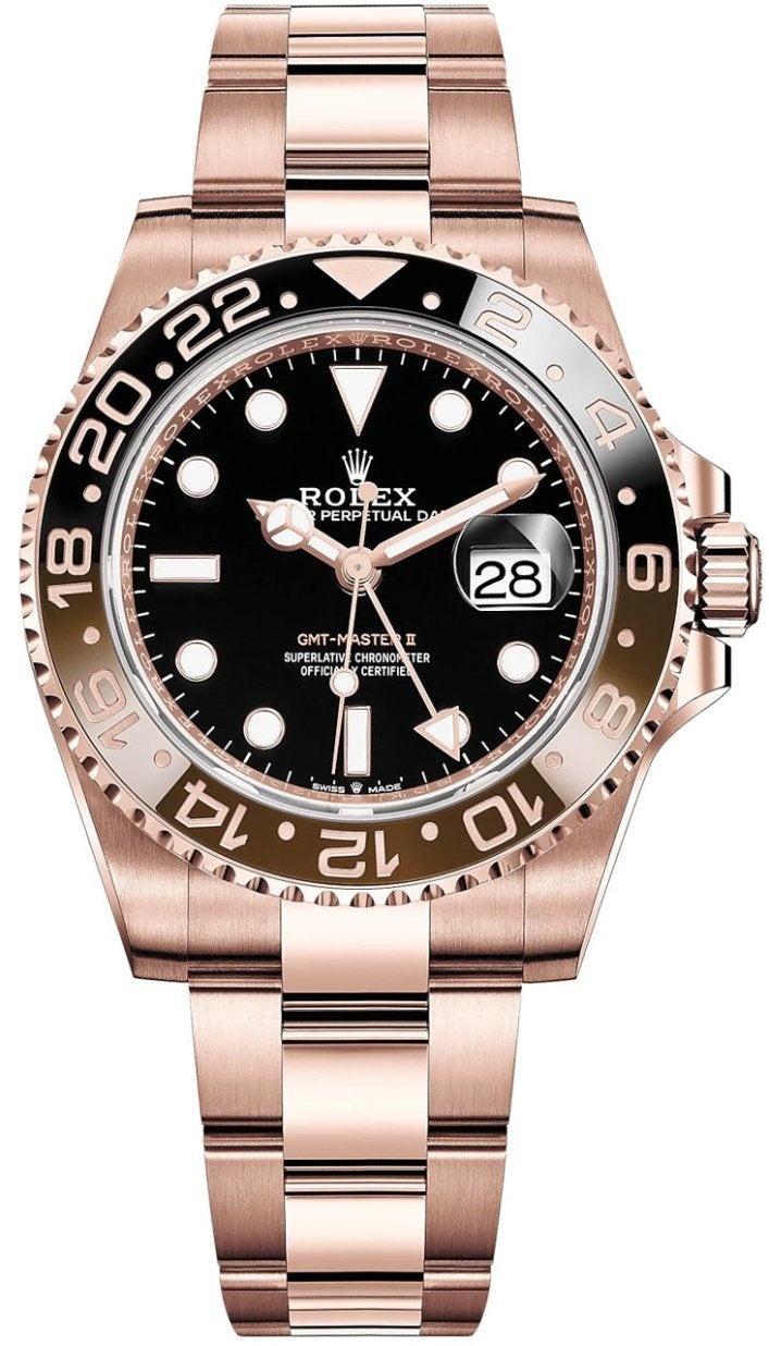 Rolex GMT-Master II "Root Beer" 40mm Everose Gold Black Dial Brown and Black