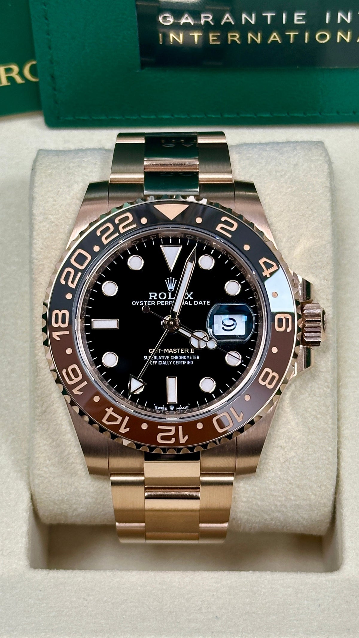 Rolex GMT-Master II "Root Beer" 40mm Everose Gold Black Dial Brown and Black