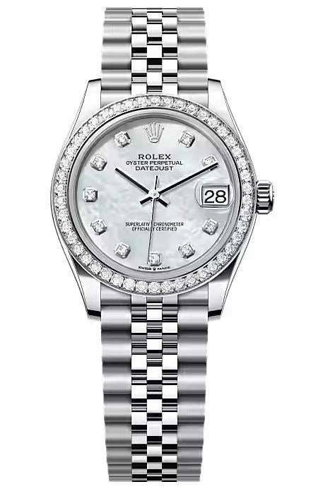 Rolex Lady-Datejust 31mm Mother of Pearl Diamond Dial Diamond Bezel