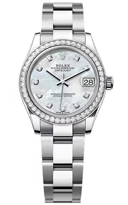 Rolex Lady-Datejust 31mm Mother of Pearl Diamond Dial Diamond Bezel