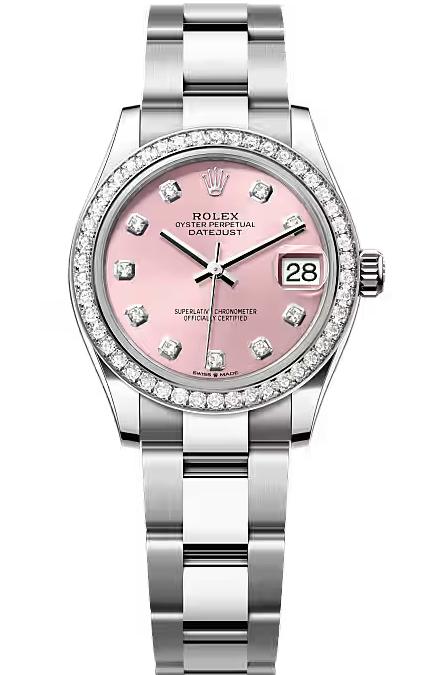 Rolex Lady-Datejust 31mm Pink Diamond Dial Diamond Bezel