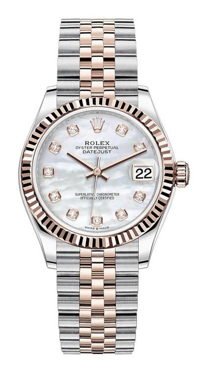 Rolex Lady-Datejust 31mm Two-Tone Everose Gold Mother of Pearl Diamond Dial