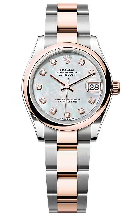 Rolex Lady-Datejust 31mm Two-Tone Everose Gold Mother of Pearl Diamond Dial