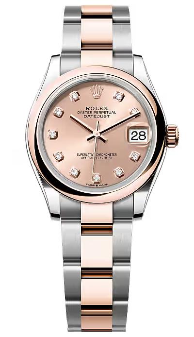 Rolex Lady-Datejust 31mm Two-Tone Everose Gold Rose Diamond Dial