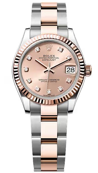 Rolex Lady-Datejust 31mm Two-Tone Everose Gold Rose Diamond Dial