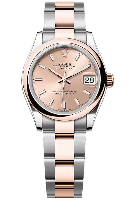 Rolex Lady-Datejust 31mm Two-Tone Everose Gold Rose Index Dial Domed