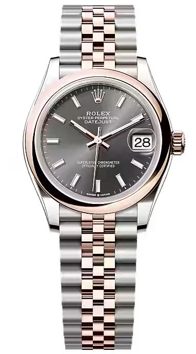 Rolex Lady-Datejust 31mm Two-Tone Everose Gold Slate Index Dial Domed