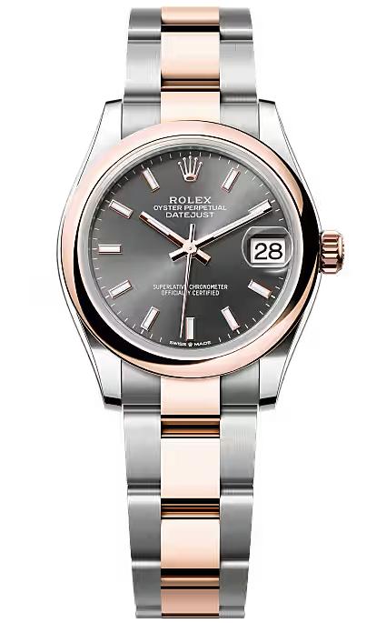 Rolex Lady-Datejust 31mm Two-Tone Everose Gold Slate Index Dial Domed