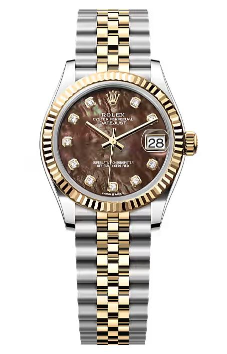 Rolex Lady-Datejust 31mm Two-Tone Yellow Gold Black/Dark Grey Mother of Pearl