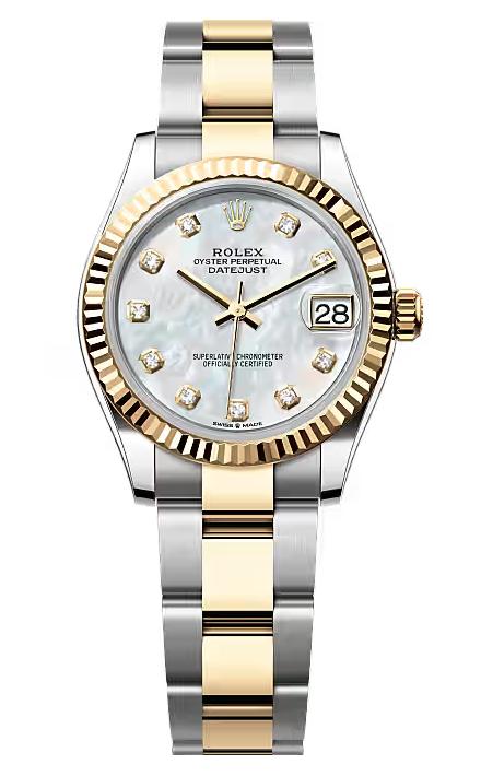 Rolex Lady-Datejust 31mm Two-Tone Yellow Gold Mother of Pearl Diamond Dial