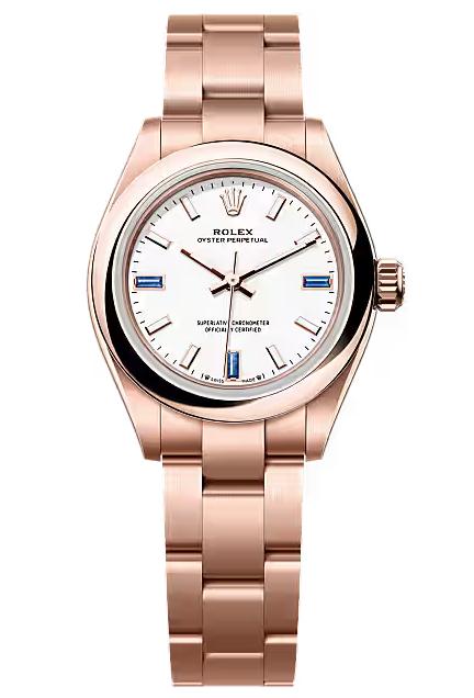 Rolex Oyster Perpetual 28 Everose Gold White Dial Oyster Bracelet 276205