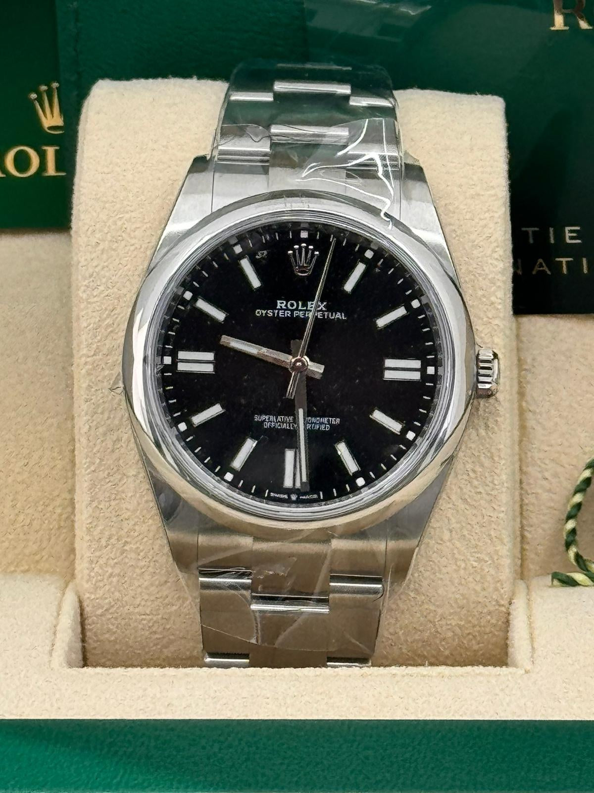 Rolex Oyster Perpetual 34mm Black Dial - 124200
