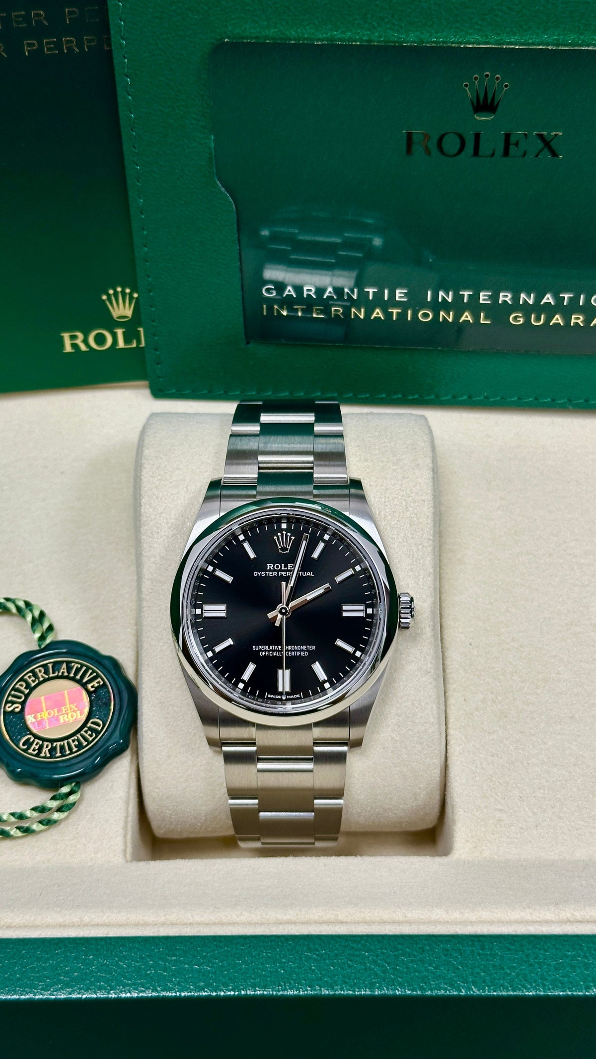 Rolex Oyster Perpetual 36mm Black Dial Oyster Bracelet – 126000