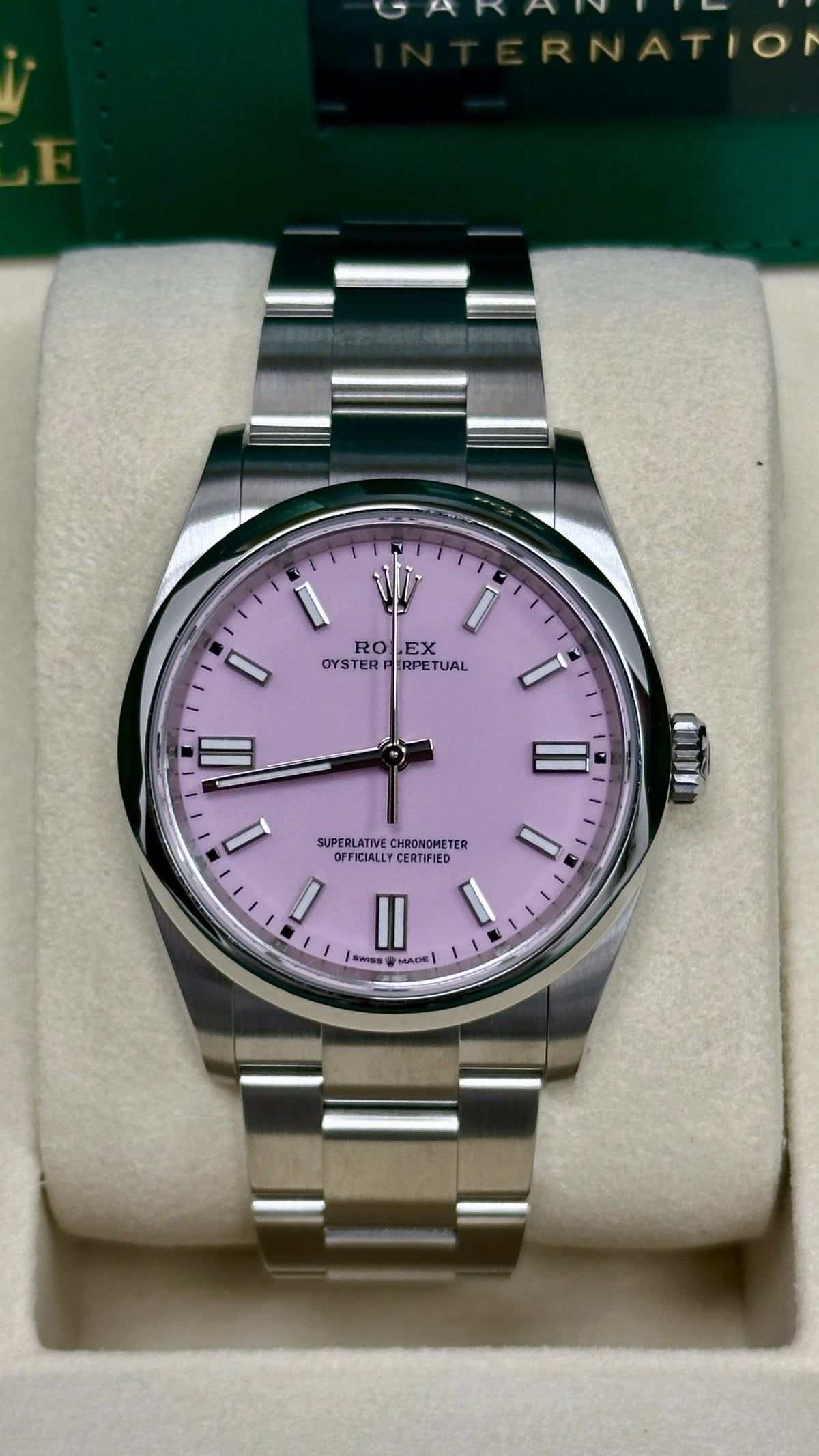 Rolex Oyster Perpetual 36mm Candy Pink Dial Oyster Bracelet – 126000