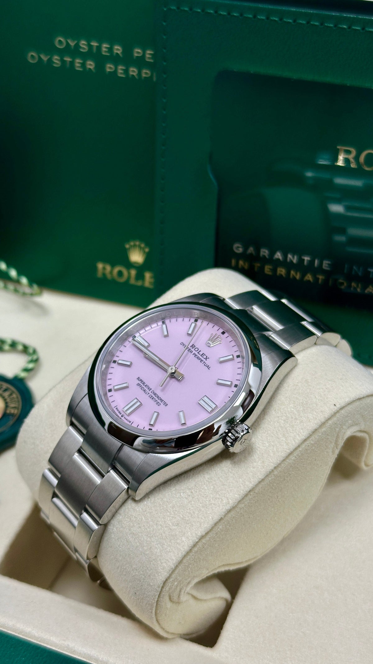 Rolex Oyster Perpetual 36mm Candy Pink Dial Oyster Bracelet – 126000