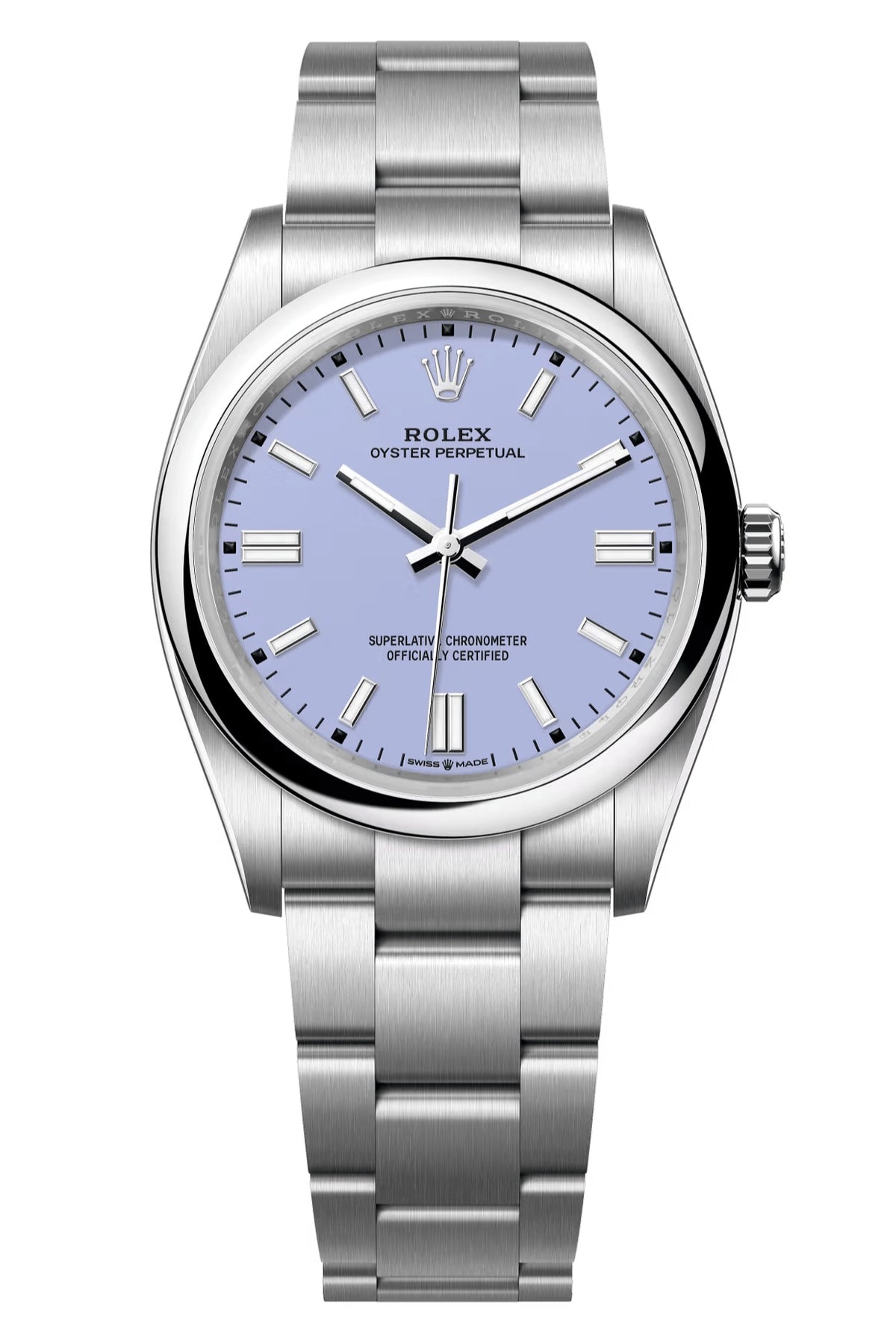 Rolex Oyster Perpetual 36mm Lavender Dial Oyster Bracelet – 126000
