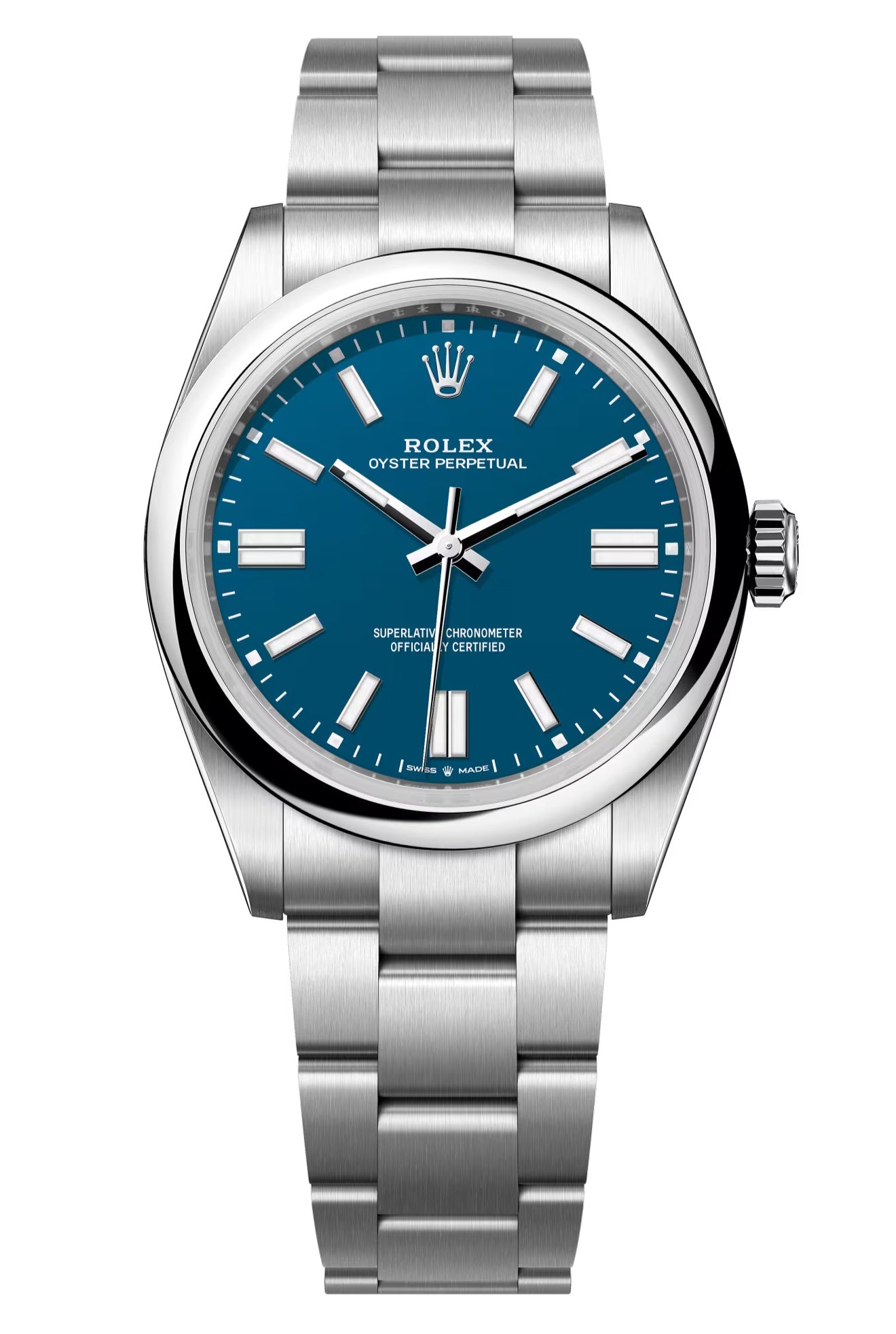 Rolex Oyster Perpetual 41mm Medium Blue Dial Oyster Bracelet – 134300