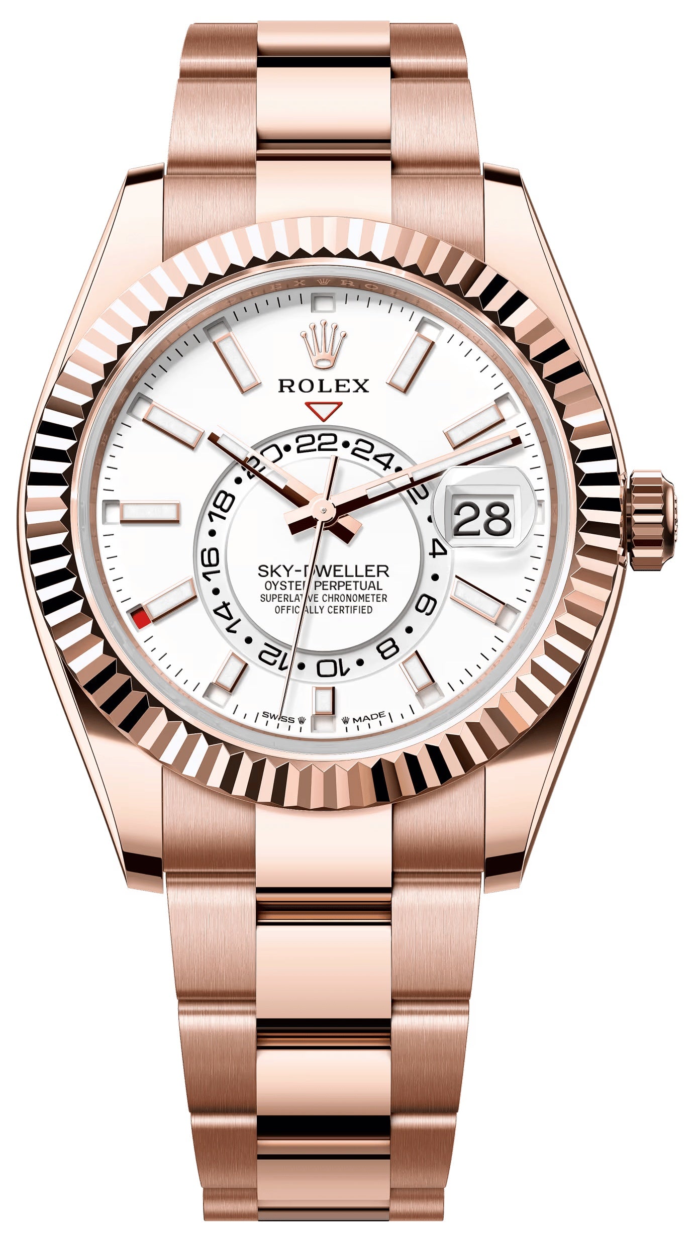 Rolex Sky-Dweller 42mm Everose Gold White Dial Oyster Bracelet 336935 – New 2026