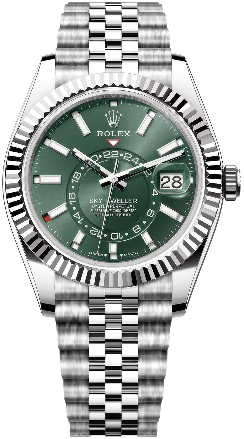 Rolex Sky-Dweller 42mm Green Dial Jubilee Bracelet 336934 – New 2026