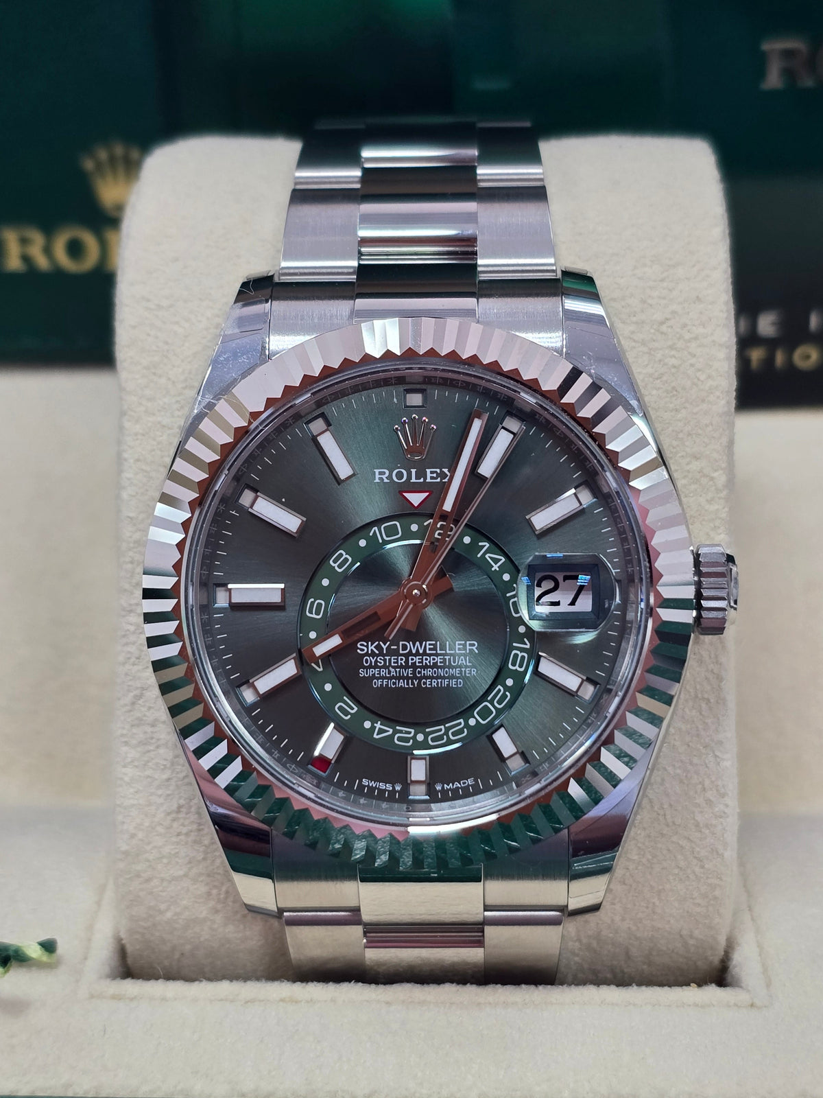 Rolex Sky-Dweller 42mm Green Dial Oyster Bracelet 336934 – New 2026