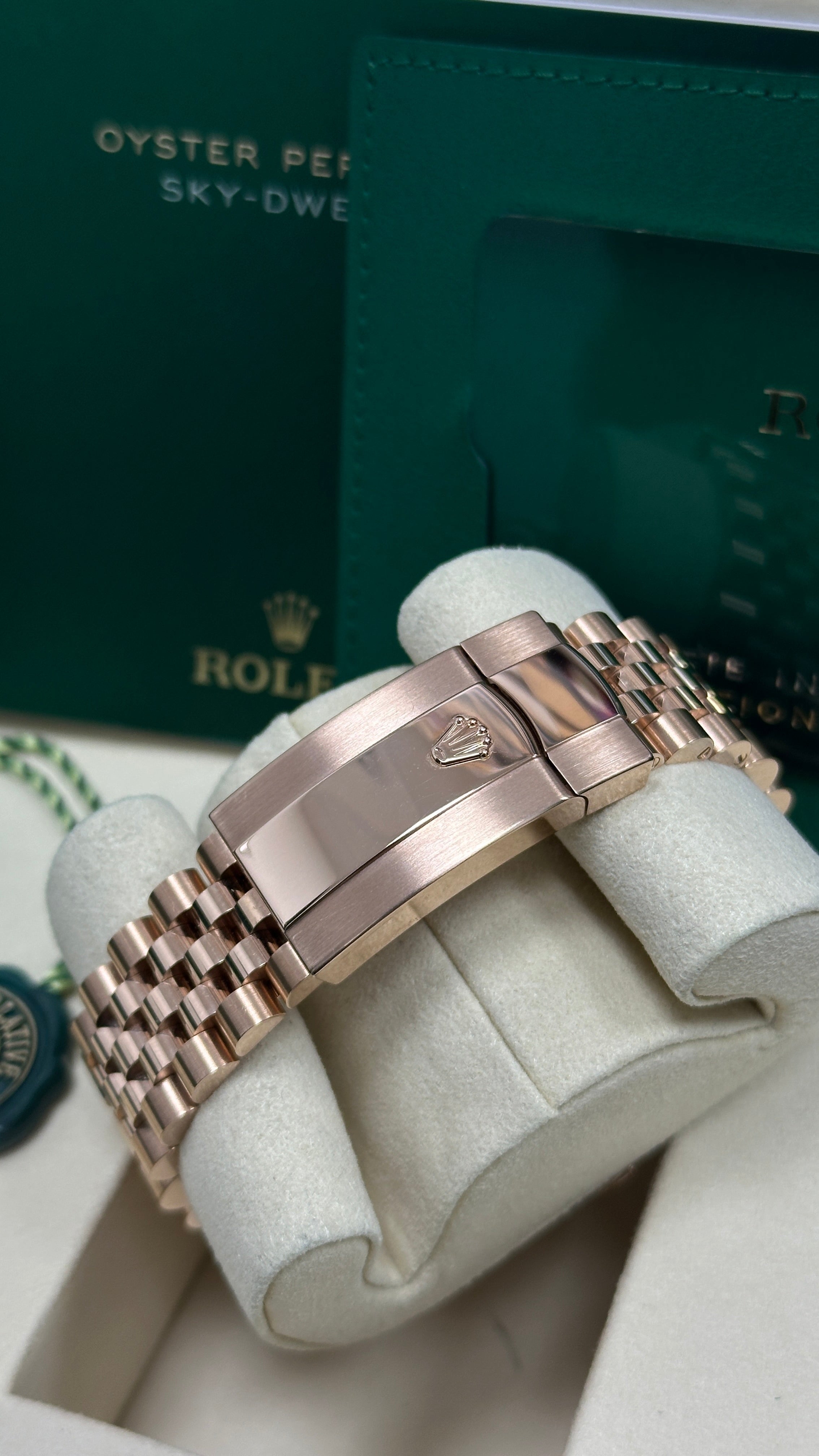 Rolex Sky-Dweller 42mm Rose Gold Blue Dial Jubilee Bracelet 336935