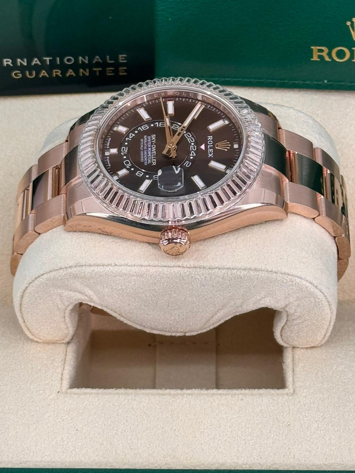 Rolex Sky-Dweller 42mm Rose Gold Chocolate Dial Oyster Bracelet 336935
