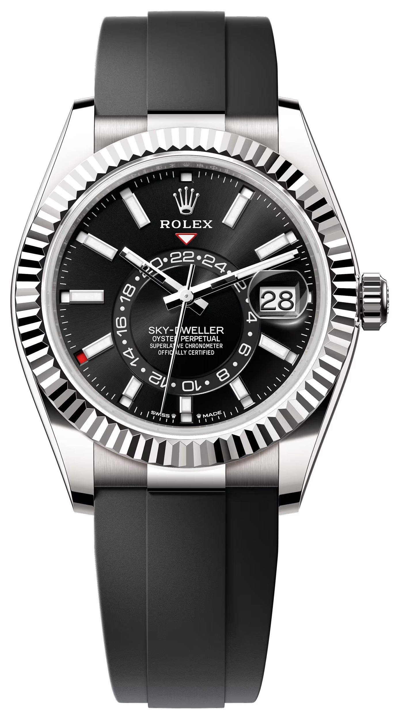 Rolex Sky-Dweller 42mm White Gold Black Dial Oysterflex 336239