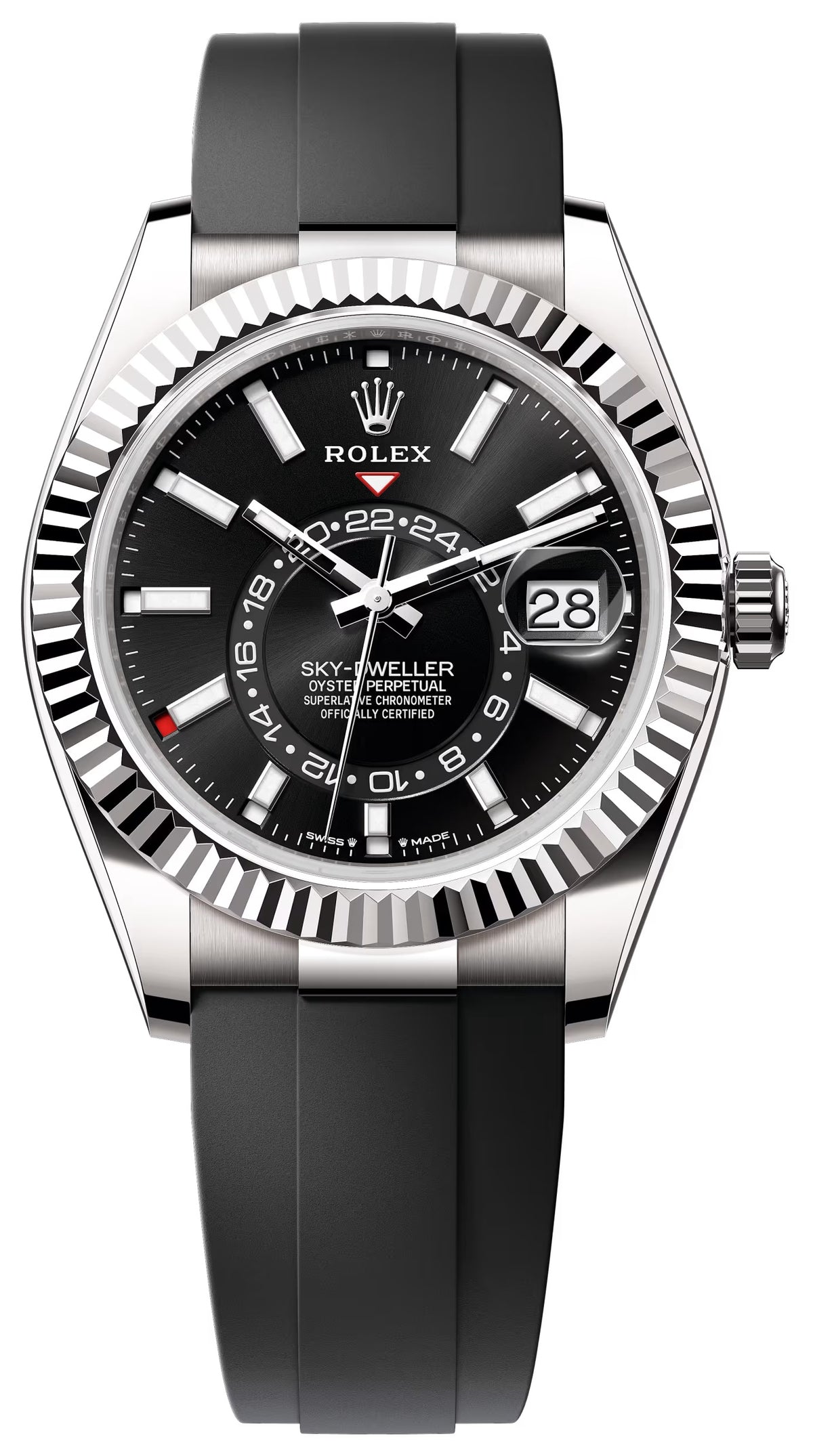 Rolex Sky-Dweller 42mm White Gold Black Dial Oysterflex 336239