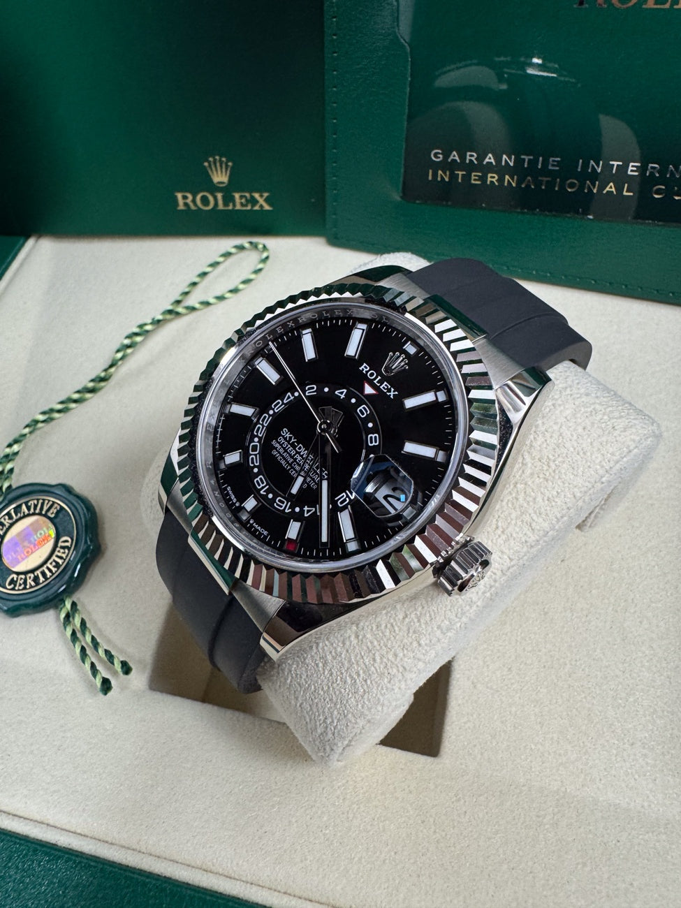 Rolex Sky-Dweller 42mm White Gold Black Dial Oysterflex 336239