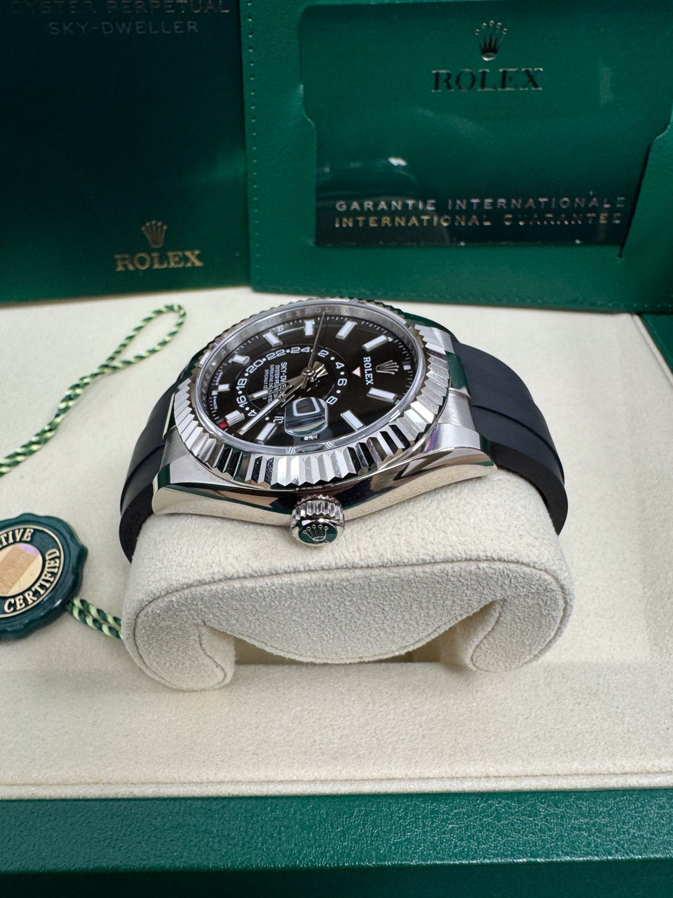 Rolex Sky-Dweller 42mm White Gold Black Dial Oysterflex 336239