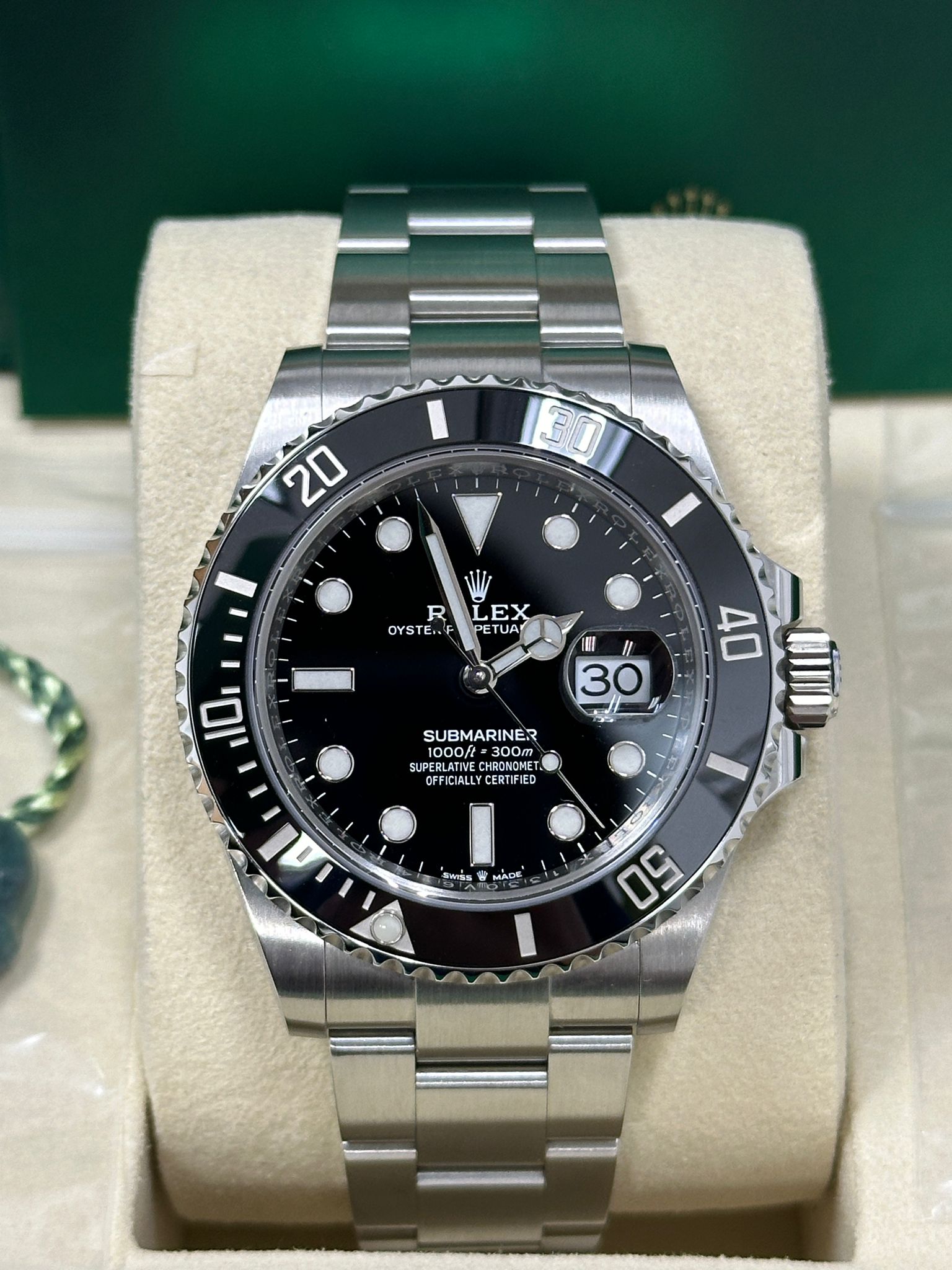 Rolex Submariner 126610LN Black Cerachrom Bezel and Chromalight Luminous Dial