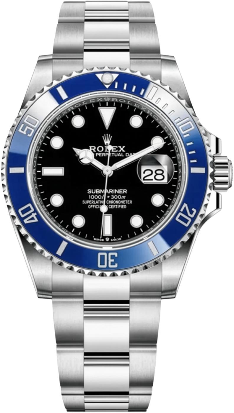 Rolex Submariner "Cookie Monster" 41mm White Gold Black Dial Blue Bezel
