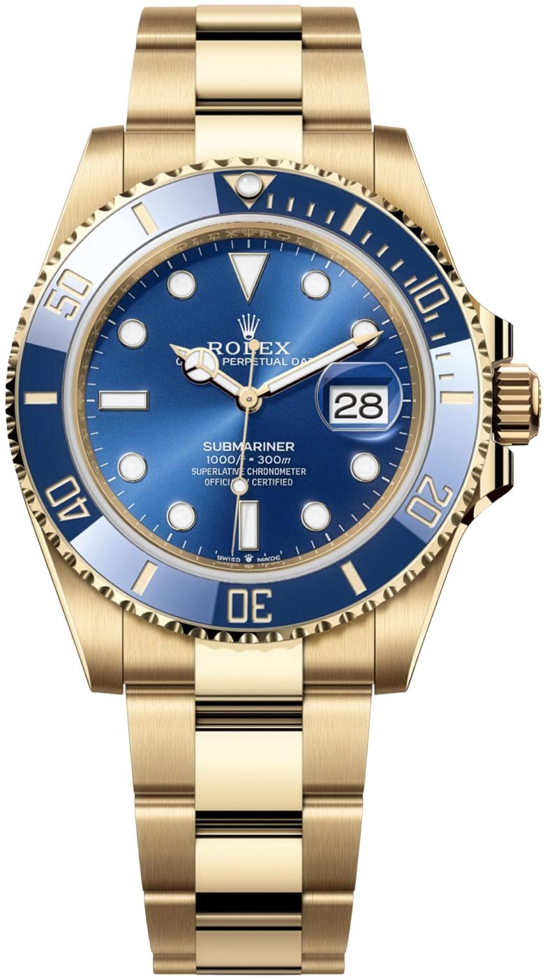 Rolex Submariner "Full Gold Bluesy" 41mm Yellow Gold Blue Dial Blue Bezel