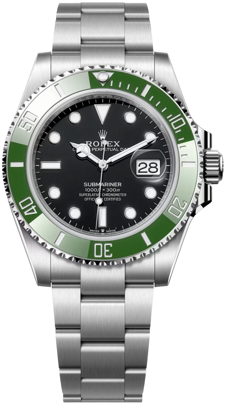 Rolex Submariner "Starbucks/Kermit" 41mm Black Dial Green Bezel 126610LV – New