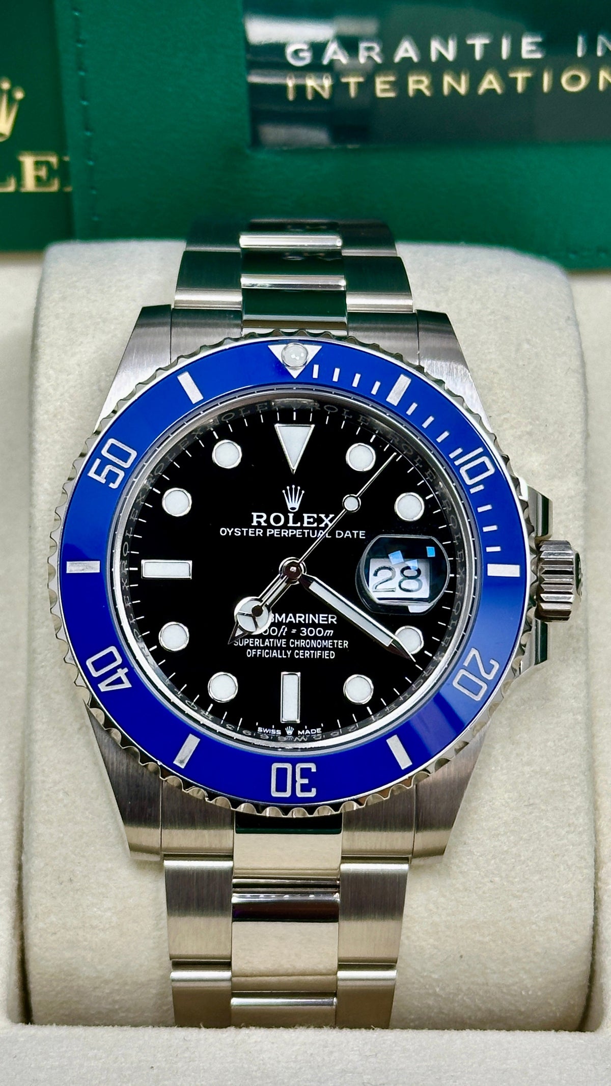 Rolex Submariner "Cookie Monster" 41mm White Gold Black Dial Blue Bezel