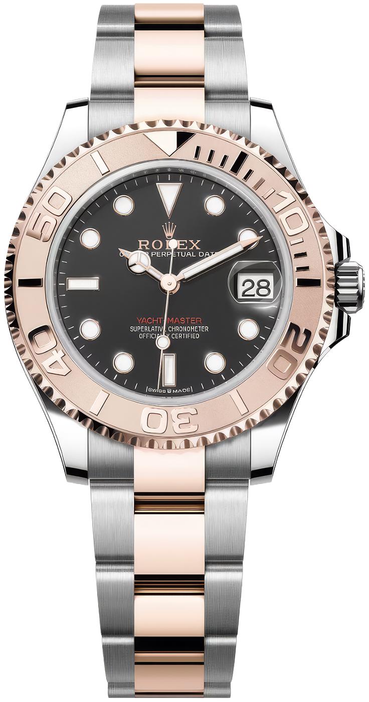 Rolex Yacht-Master 37mm Everose Gold Black Dial Oyster Bracelet – 268621