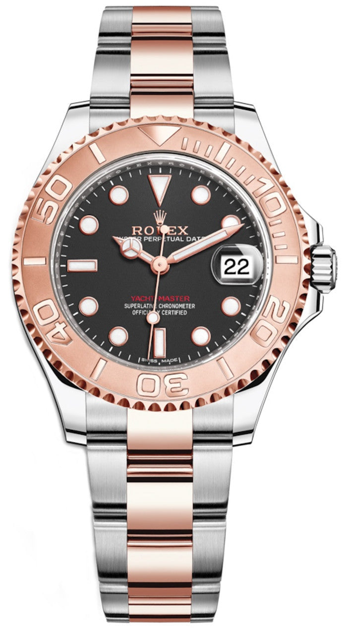 Rolex Yacht-Master 37mm Everose Gold Black Dial Oyster Bracelet – 268621