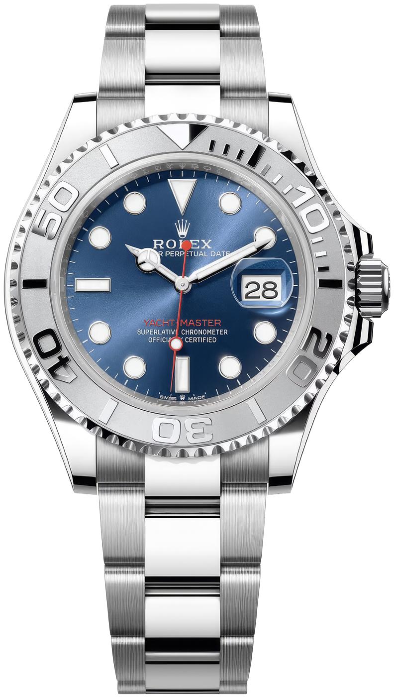 Rolex Yacht-Master 40mm Blue Dial Platinum Bezel Oyster Bracelet – 126622 - New