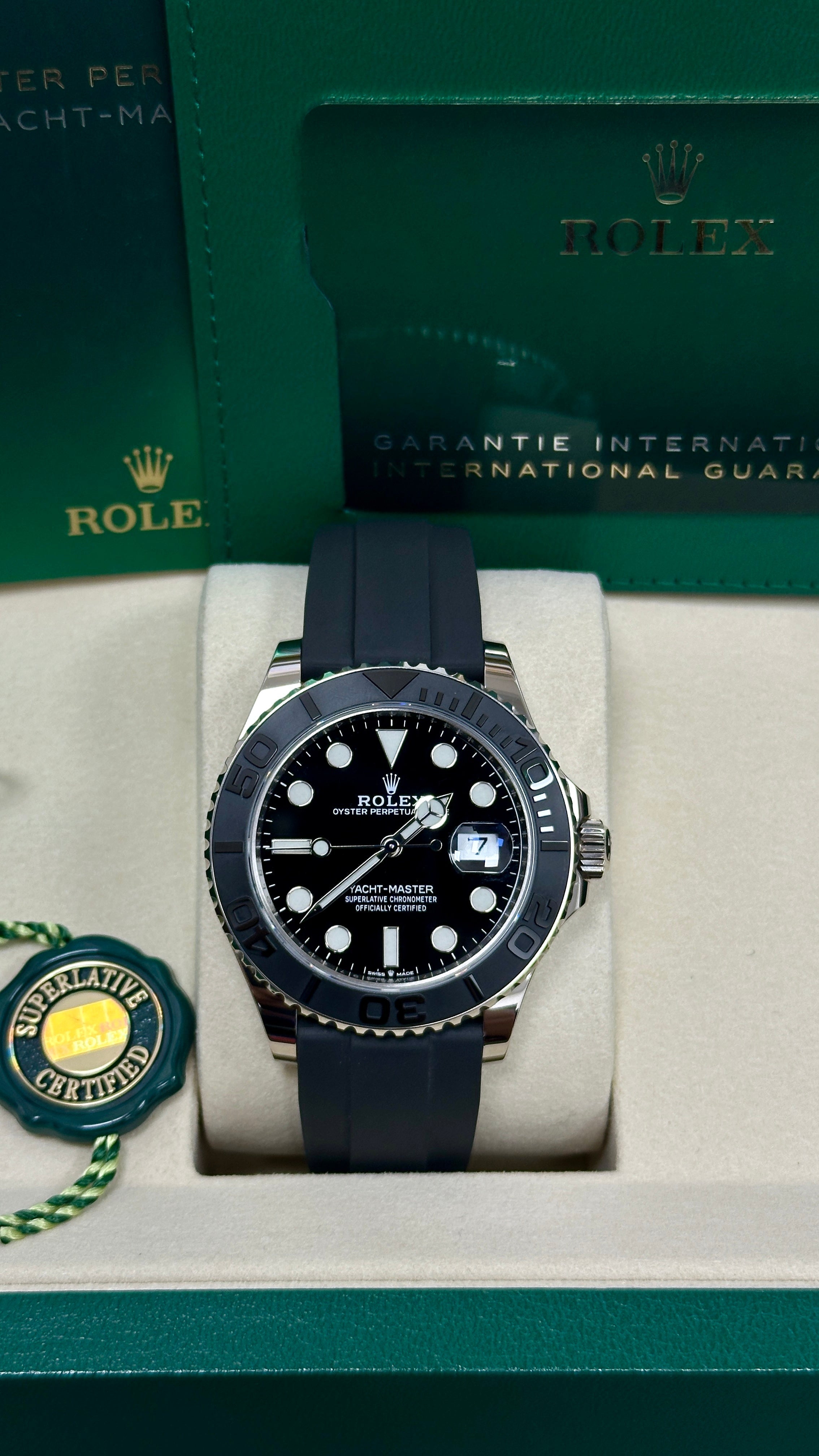 Rolex Yacht-Master 42mm White Gold Black Dial Oysterflex – 226659 – New 2026