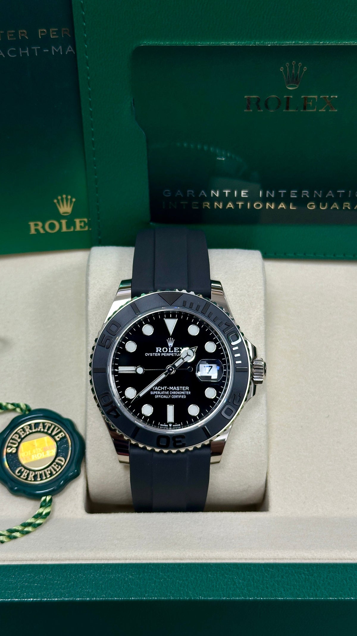 Rolex Yacht-Master 42mm White Gold Black Dial Oysterflex – 226659 – New 2026