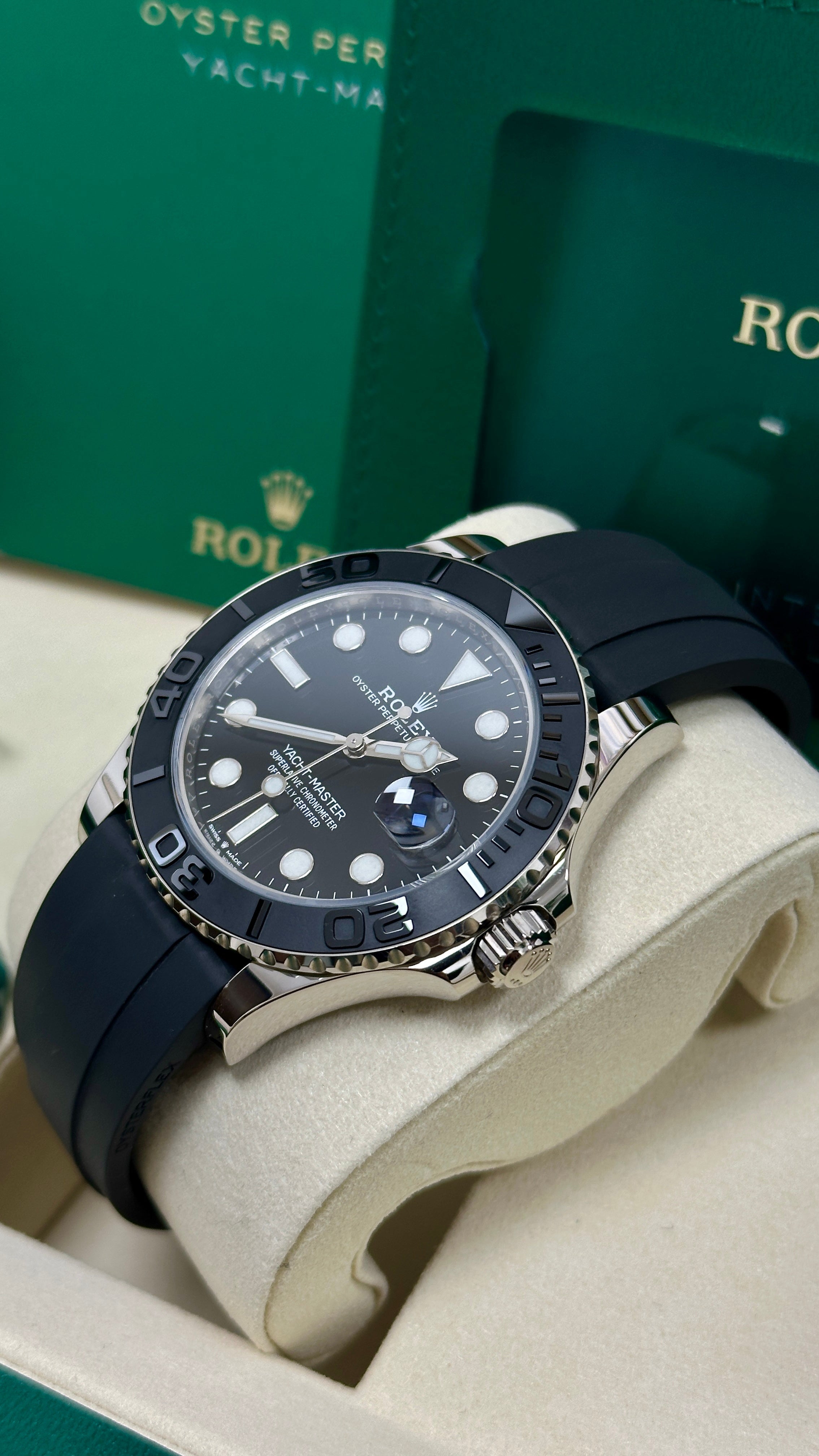 Rolex Yacht-Master 42mm White Gold Black Dial Oysterflex – 226659 – New 2026