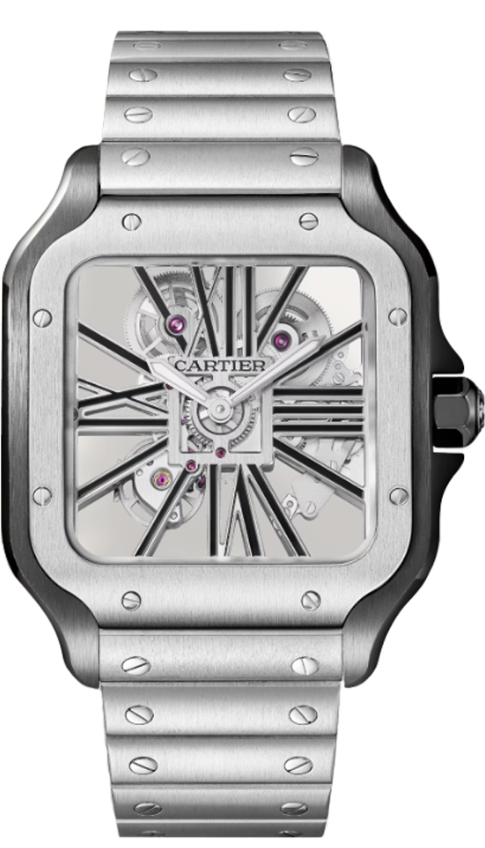 Cartier Santos Large Black ADLC Skeleton Dial WHSA0027 – Gamzo Co