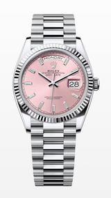 Rolex Day-Date “President” 36mm Platinum Pink Diamond Baguette Dial – 128236 – New 2025