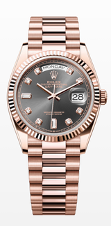Rolex Day-Date "President" 36mm Everose Rhodium Diamond Dial - 128235 - New 2025