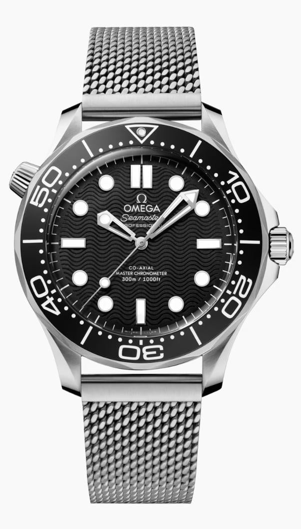 Omega Seamaster Diver 300M Black Steel Mesh