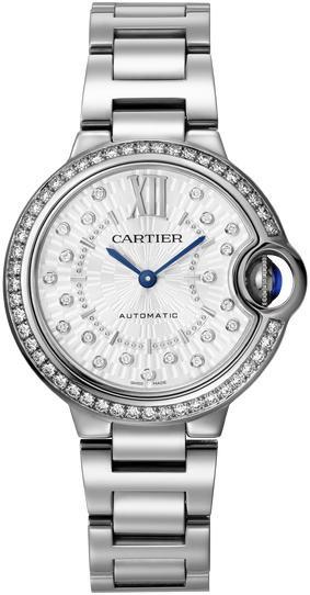 Cartier Ballon Bleu Small 33mm Silver & Diamonds Dial W4BB0035 - New 2026